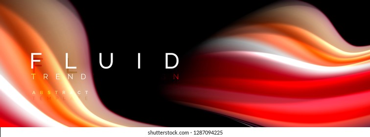Resumen de la línea de olas de agua 3d fondo. Forma líquida ondulada. Mezcla de pintura con tinta de salpicadura en la ilustración negra vectorial