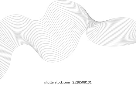 Linha de onda abstrata com fundo branco