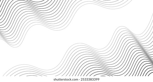Abstract wave line white background design. Vector illustration