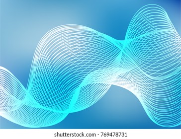 Abstract wave lines