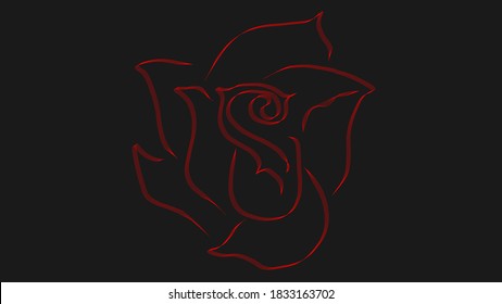 Abstract wave lines in the background. Colorful red rose wave. Illustration for modern business design. Smooth lines abstract gradient color background. Vector illustration.