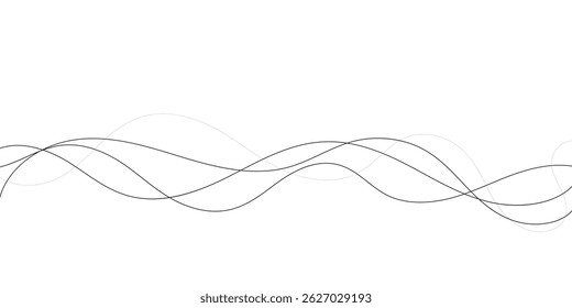 Abstract Wave Lines Background Design
This elegant and dynamic abstract background features a collection of flowing, wavy lines in varying thicknesses and shades of black.