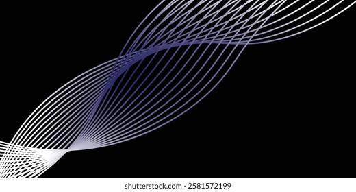 Abstract wave lines background. Dynamic wave pattern.