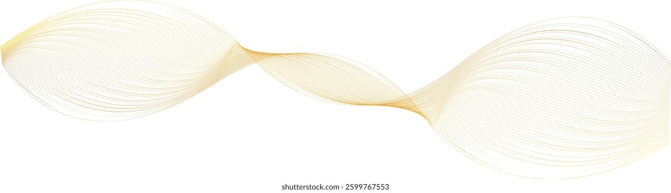 Abstract wave lines background graphic thin vector