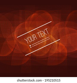 Abstract Wave Lines Background with Minimal Round Text Box Design - Eps 10 Vector Illustration