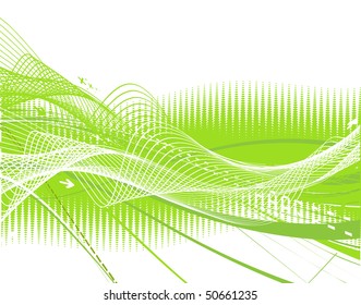 abstract wave lines background, vector illustration