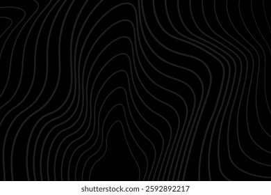 abstract wave lines in black on dark background for web background