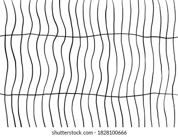 Líneas de onda abstractas. Patrón de línea blanca y negra. Ilustración vectorial para web, banner, afiche, fondo, fondo.