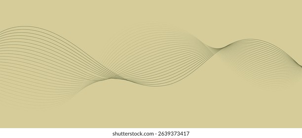 Abstract wave lines in blue-yellow gradient on minimalist background. Futuristic and dynamic look, perfect for tech, digital, and modern design projects.