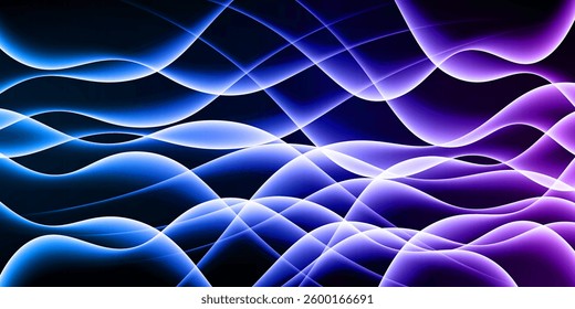 Abstract wave lines color gradient vector background.