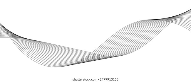 Líneas de onda Abstractas. Movimiento de líneas onduladas y curvas. Efecto de pulso.