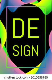 Abstract Wave Lines Different Color. Wavy Lines Created Using Blend Tool. Abstract Vector Illustration. Cover Design for Presentation, Brochure, Catalog, Poster, Book, Magazine.