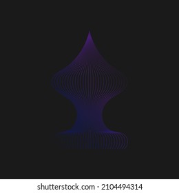 Abstract wave lines dynamic flowing colorful light isolated on black background. Vector illustration design element in the concept of technology, modern.
