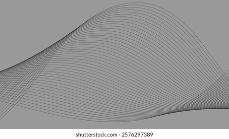 Abstract wave lines dynamic particle pattern on background. Dynamic wave pattern.