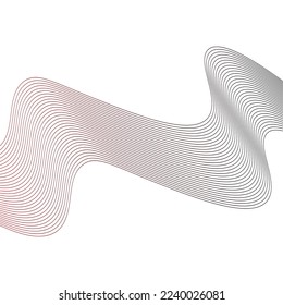 Abstraktes Wellenelement für Design