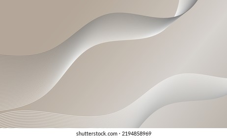 Abstract wave lines elements with glowing light on background luxury style. Vector graphic illustration.