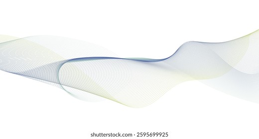 abstract wave lines flowing dynamic abstract background. Modern design element for banner border isolated on white background.