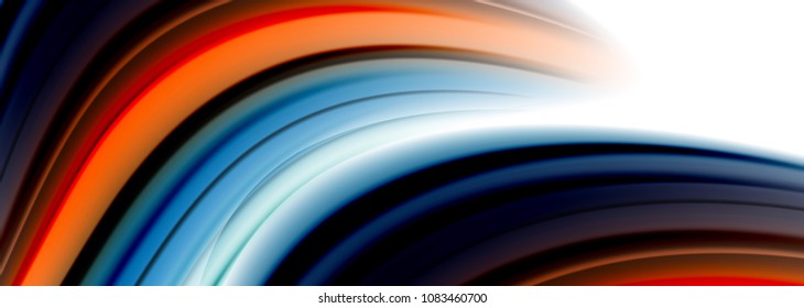 Abstract wave lines fluid color stripes. Vector artistic illustration for presentation, app wallpaper, banner or poster
