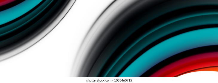 Abstract wave lines fluid color stripes. Vector artistic illustration for presentation, app wallpaper, banner or poster