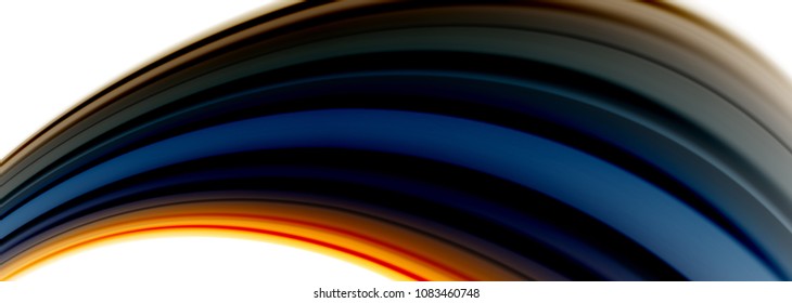 Abstract wave lines fluid color stripes. Vector artistic illustration for presentation, app wallpaper, banner or poster