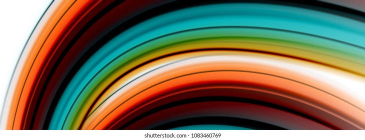 Abstract wave lines fluid color stripes. Vector artistic illustration for presentation, app wallpaper, banner or poster