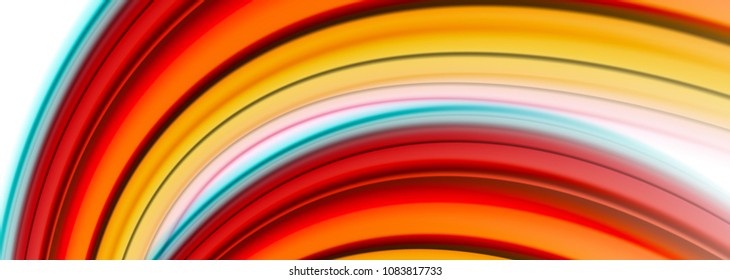Abstract wave lines fluid color stripes. Vector artistic illustration for presentation, app wallpaper, banner or poster