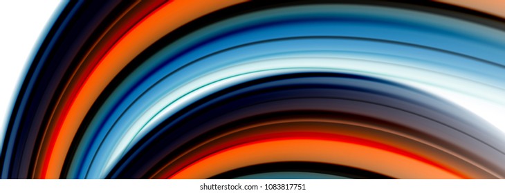 Abstract wave lines fluid color stripes. Vector artistic illustration for presentation, app wallpaper, banner or poster