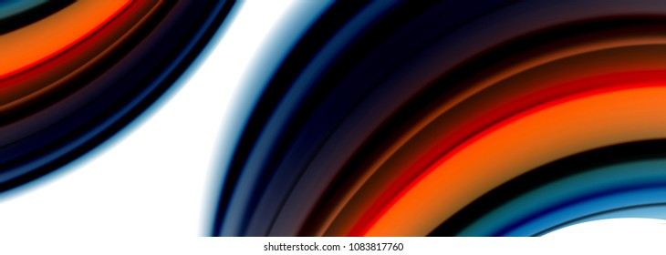 Abstract wave lines fluid color stripes. Vector artistic illustration for presentation, app wallpaper, banner or poster