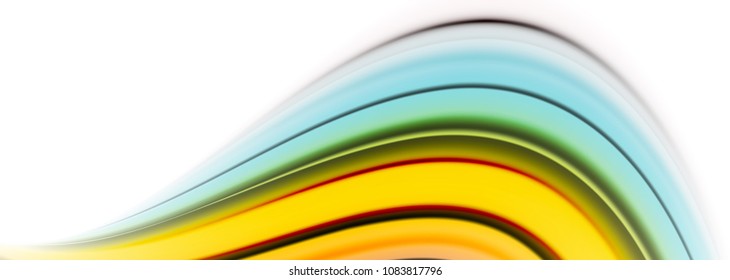 Abstract wave lines fluid color stripes. Vector artistic illustration for presentation, app wallpaper, banner or poster