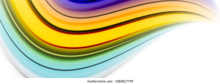 Abstract wave lines fluid color stripes. Vector artistic illustration for presentation, app wallpaper, banner or poster