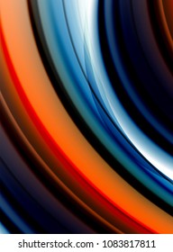 Líneas de onda abstractas rayas de color de fluidos. Ilustración artística vectorial para presentación, fondo de pantalla de aplicación, cartel o afiche