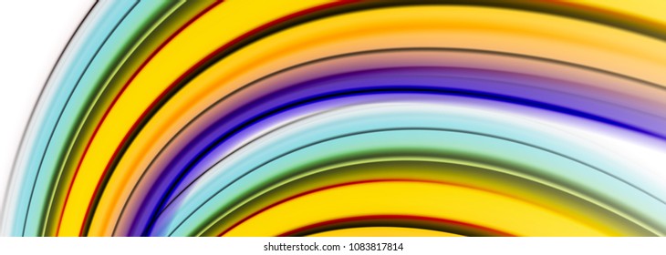 Abstract wave lines fluid color stripes. Vector artistic illustration for presentation, app wallpaper, banner or poster