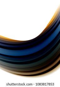 Abstract wave lines fluid color stripes. Vector artistic illustration for presentation, app wallpaper, banner or poster