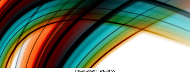 Abstract wave lines fluid color stripes. Vector artistic illustration for presentation, app wallpaper, banner or poster