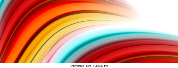 Abstract wave lines fluid color stripes. Vector artistic illustration for presentation, app wallpaper, banner or poster