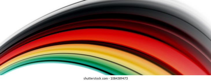 Abstract wave lines fluid color stripes. Vector artistic illustration for presentation, app wallpaper, banner or poster