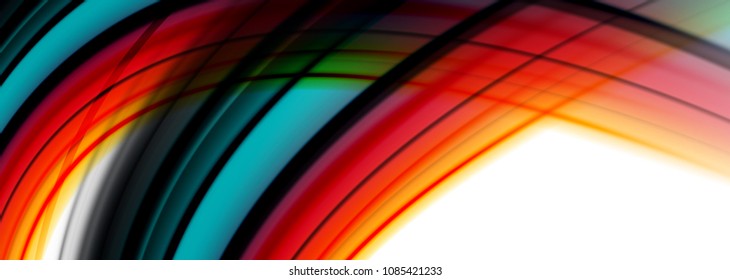 Abstract wave lines fluid color stripes. Vector artistic illustration for presentation, app wallpaper, banner or poster