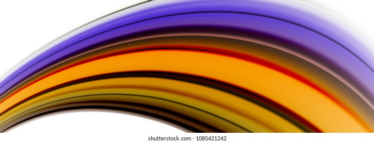 Abstract wave lines fluid color stripes. Vector artistic illustration for presentation, app wallpaper, banner or poster