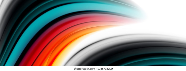 Abstract wave lines fluid color stripes. Vector artistic illustration for presentation, app wallpaper, banner or poster