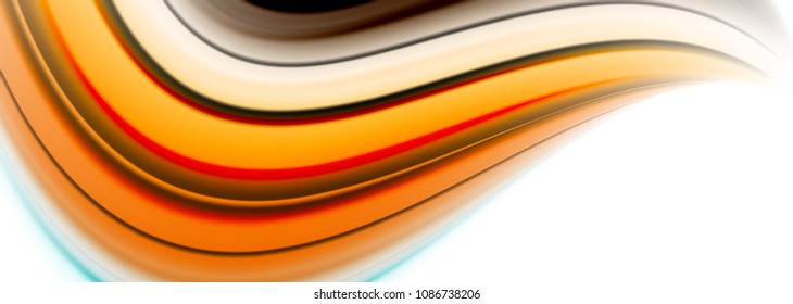 Abstract wave lines fluid color stripes. Vector artistic illustration for presentation, app wallpaper, banner or poster