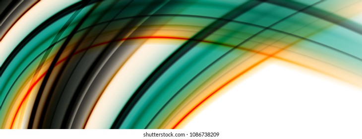 Abstract wave lines fluid color stripes. Vector artistic illustration for presentation, app wallpaper, banner or poster
