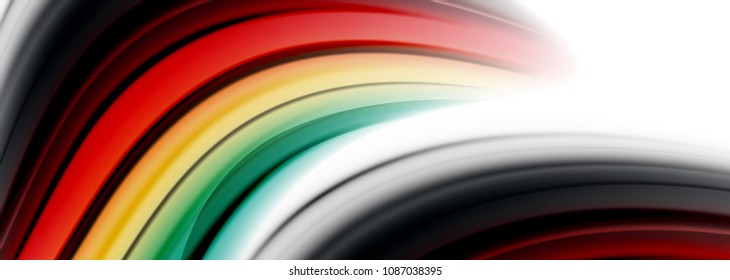 Abstract wave lines fluid color stripes. Vector artistic illustration for presentation, app wallpaper, banner or poster