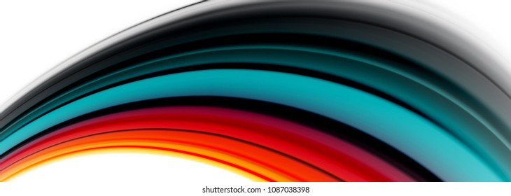 Abstract wave lines fluid color stripes. Vector artistic illustration for presentation, app wallpaper, banner or poster