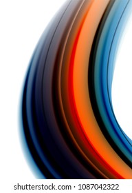 Líneas de onda abstractas rayas de color de fluidos. Ilustración artística vectorial para presentación, fondo de pantalla de aplicación, cartel o afiche