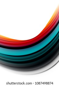 Abstract wave lines fluid color stripes. Vector artistic illustration for presentation, app wallpaper, banner or poster
