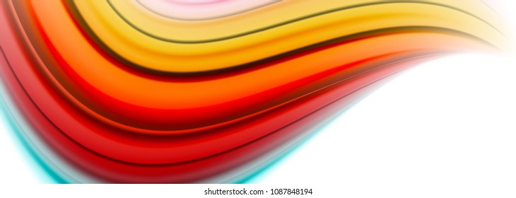 Abstract wave lines fluid color stripes. Vector artistic illustration for presentation, app wallpaper, banner or poster
