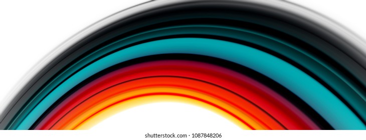 Abstract wave lines fluid color stripes. Vector artistic illustration for presentation, app wallpaper, banner or poster