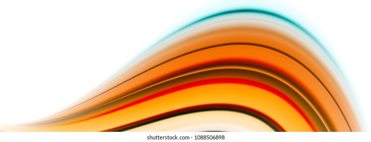 Linhas de onda abstratas listras de cores fluidas. Ilustração artística vetorial para apresentação, papel de parede do aplicativo, banner ou cartaz