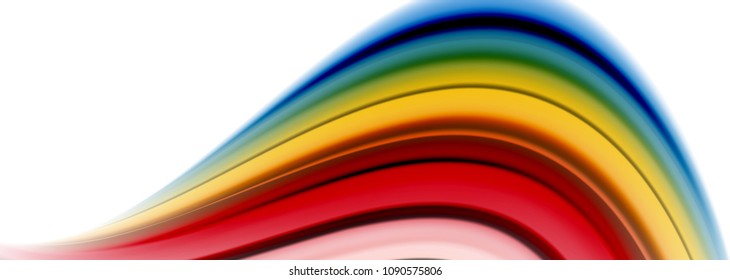 Abstract wave lines fluid color stripes. Vector artistic illustration for presentation, app wallpaper, banner or poster
