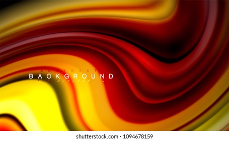 Abstract wave lines fluid rainbow style color stripes on black background. Vector artistic illustration for presentation, app wallpaper, banner or poster